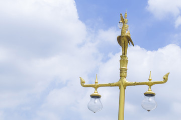 Light poles and lamps for illumination. Designed by Buddhist beliefs.