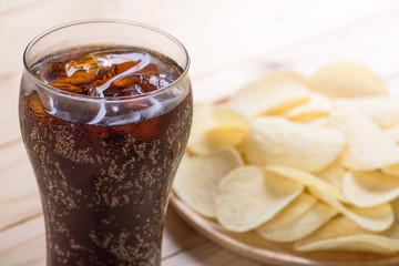 potato chips with cola