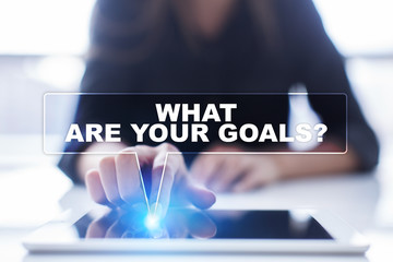 Woman is using tablet pc, pressing on virtual screen and selecting 