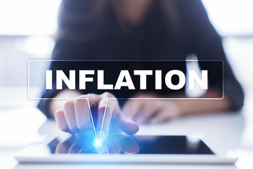 Woman is using tablet pc, pressing on virtual screen and selecting 