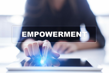 Woman is using tablet pc, pressing on virtual screen and selecting 