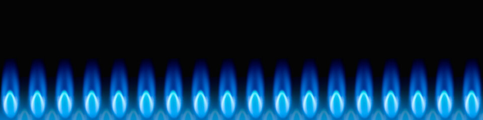 The flame of natural gas, design of the site.