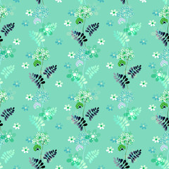 Abstract ornament floral elements seamless pattern texture print