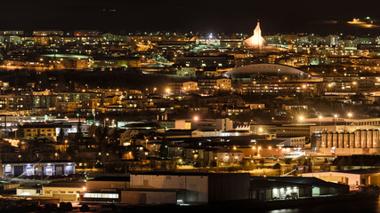 Akureyri at night, Iceland