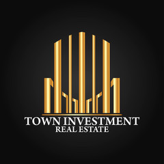 Real Estate, Building and Investment Logo Vector Design