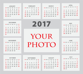 Calendar for 2017