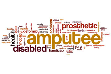 Fototapeta premium Amputee word cloud