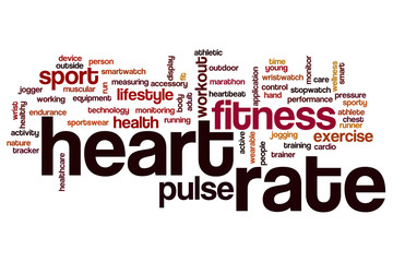 Fototapeta premium Heart rate word cloud