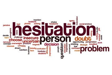 Hesitation word cloud