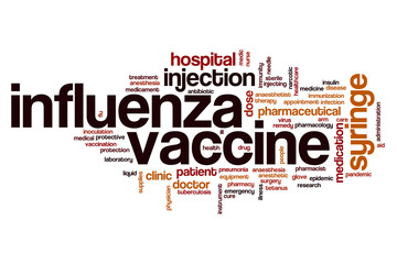 Influenza vaccine word cloud