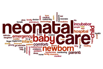 Neonatal care word cloud