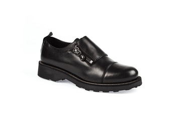 Inglesina nera da donna su fondo bianco