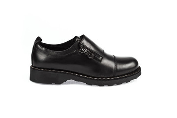 Inglesina nera da donna su fondo bianco