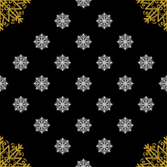 Golden vintage decor seamless pattern