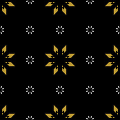 Golden vintage decor seamless pattern