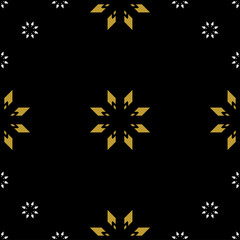 Golden vintage decor seamless pattern