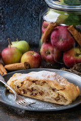 Homemade apple strudel