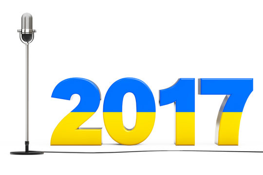 Song Contest 2017 in Ukraine. 3d Rendering