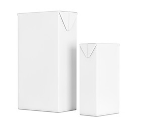 Blank Milk or Juice Carton Boxes. 3d Rendering