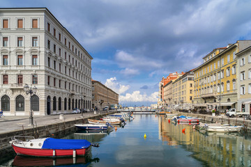 Fototapeta na wymiar The Grand Canal in the Italian city of Trieste
