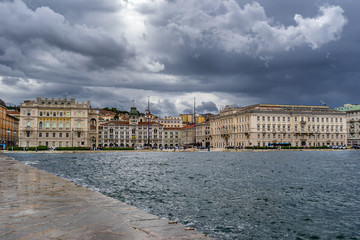 Fototapeta na wymiar Piazza Dell Unita D'Italia in the city of Trieste in Italy