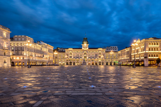 Piazza Dell Unita D'Italia in the city of Trieste in Italy