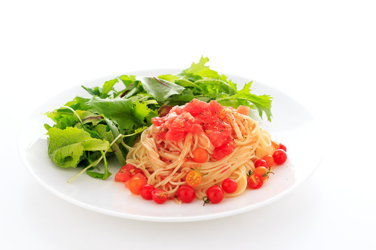 Capellini cold tomato sauce