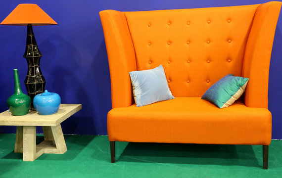 Stylish orange chair