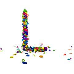 litera l z prostych figur 3D