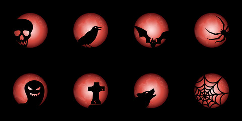 Halloween Mond - Rot