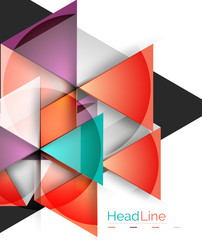 Glossy glass modern triangle layout