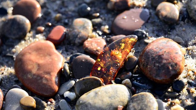 Bernstein am Ostseestrand