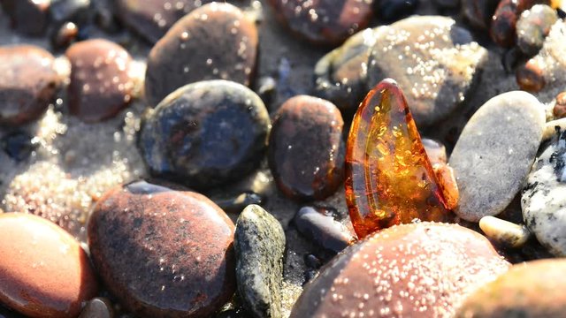 Bernstein am Ostseestrand