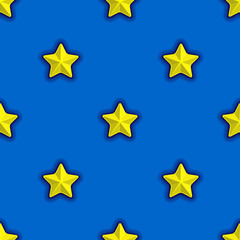 seamless pattern with yellow stars