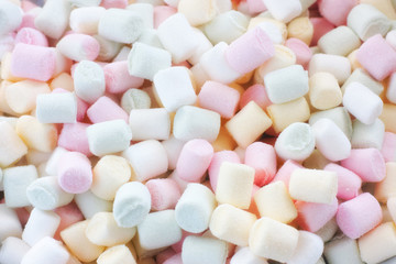 Colourful marshmallow candy background
