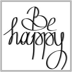 Be Happy black text