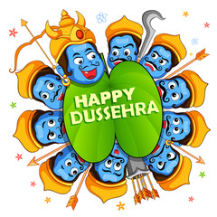 Ravana with ten heads for Dussehra