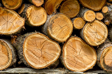 Illustration of firewood stock for winter.