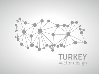 Turkey vector geometry grey perspective map