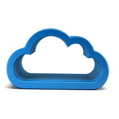 3D Cloud. Shinny Edges and Open. Rendering Illustration