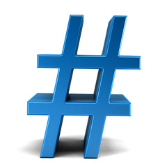 Number Sign. 3D Rendering Illustration