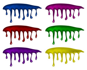 ink drip, dripping paint vector symbol icon design.