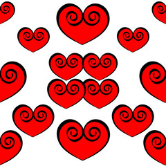 Obraz na płótnie Canvas Hearts seamless pattern