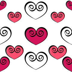 Hearts seamless pattern