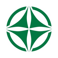 Abstract circle square logo design