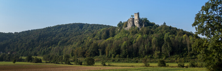Fototapeta na wymiar Panorama Burgruine Neideck