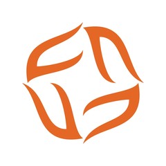 Abstract flower logo design