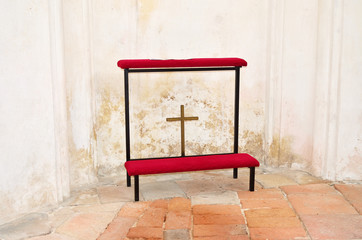 The old kneeler  /  The old kneeler in church on Green mountain (Zelena hora) in Czech Republic. Photography is allowed in this church. © nagygabi1