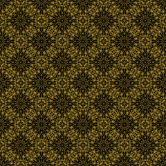 Golden vintage decor seamless pattern. Vector illustration for your design
