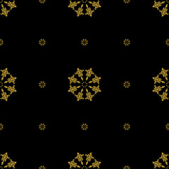 Golden vintage decor seamless pattern. Vector illustration for your design